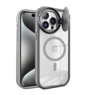 İphone 15 Pro Kılıf Teleskop Lens Magsafe  Kapak - Titan Gri