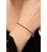 Elika Silver Kadın Yeşil Taşlı Su Yolu Bileklik (STD)