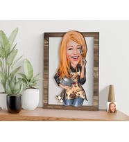 BK Gift Kişiye Özel Kadın Aşçı Karikatürlü 3D Ahşap Tablo, Sevgiliye Hediye, Arkadaşa Hediye, Yıl Dönümü Hediyesi, Doğum Günü Hediyesi-2