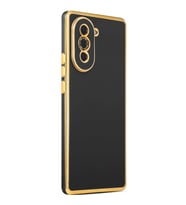 Huawei Nova 10 Kılıf Zore Bark Kenarları Altın Renk Kılıf (Siyah)