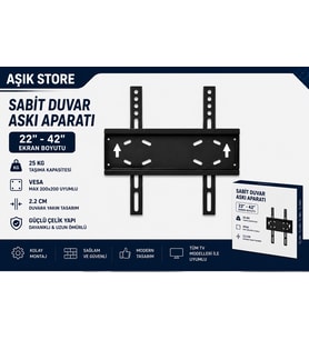 Sabit TV Askı Aparatı 22–42 İnç
