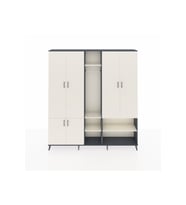 Arges Gardrop 15 Raflı 5 Kapaklı Tek Askılı 220x30x243 Antrasit-Aytaşı