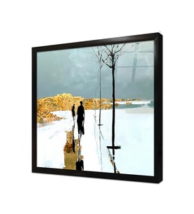 Tablosan Modern Yalnızlık Manzara Çerçeveli Cam Tablo