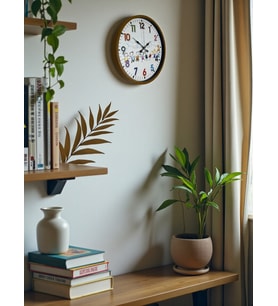 36 Cm Kahverengi Çocuk Odası Duvar Saati (Standart)
