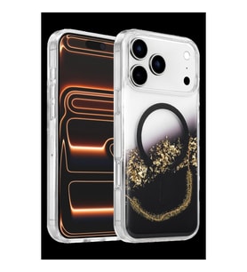 Onegif Apple İphone 17 Pro Lotus Simli Magsafe Kapak - Siyah
