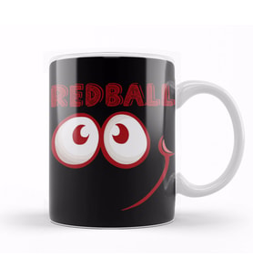 Red Ball 4  Smile Long  Sleeve Kupa Bardak Porselen