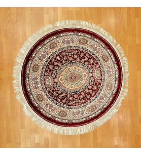Yuvarlak Madalyon Desenli 150 x 150 CM İpek Halı