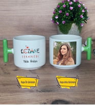 Eczane Teknikeri Kupa Bardak Fotoğraflı T Yeşil Kulplu Eczacılar Günü Tıp Bayramı Hediyesi
