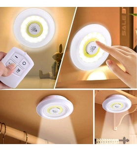Uzaktan Kumandalı Yapışkanlı Led Spot Lamba (5668)