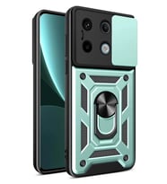 Newface Xiaomi Poco X6 Pro Kılıf Pars Lens Yüzüklü Silikon - Yeşil