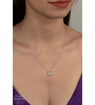 SWAROVSKİ CRYSTAL AY 925 AYAR GÜMÜŞ KOLYE