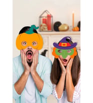 Halloween Temalı  MASKE 4'lü * (kalın kağıt)