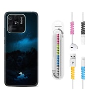 Xiaomi Redmi Note 7 8 9 Pro 10 2022 10 Pro 10S Kılıf Kablo Koruma Spiral Silikon Gece 1633