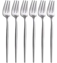 Limon ve Fondü Çatalı Seti, Gümüş Renk, 6 Parça, Çelik, 13 cm