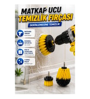 3 Parça Matkap Ucu Temizlik Fırçası Seti Dayanıklı Naylon Kıllı Derin Temizlik