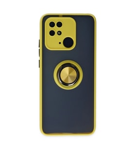 Xiaomi Poco C40 Kılıf Montreal Yüzüklü Silikon Kapak - Sarı