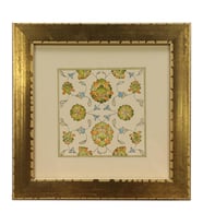 e38 EL İŞÇİLİĞİ ŞİKAF RENKLİ HALKAR TEZHİP TABLO 25 x 25 cm - 6039