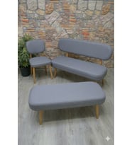 Lakos Bench 1 Puf 2 Elma Sandalye Kılıfı Seti