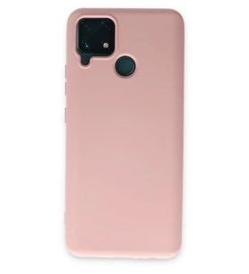 Newface Realme C15 Kılıf Nano içi Kadife Silikon - Pudra