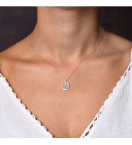 Rose Altın Baget Kolye (Çok Renkli)