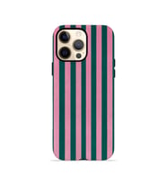 iPhone 12 Pro Vorian Çift Katmanlı MagSafe Kılıf Pink Navy Cabana