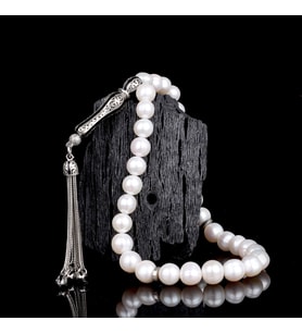 925 AYAR GÜMÜŞ SET İNCİ TAŞLI TESBİH