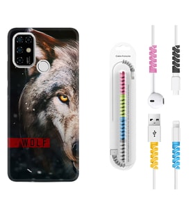 Casper E30 F20 X20 Kılıf Kablo Koruma Spiral Silikon Wolf Eyes 1758