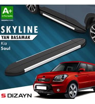 S-Dizayn Kia Soul Skyline Aluminyum Yan Basamak 173 Cm 2009-2014 A+ Kalite