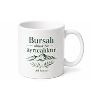Bursalı Yazılı Baskılı Kupa Bardak Hediye Bursa Hatırası Özel Tasarım