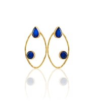 Kadir Jewellery 22 Ayar Altın Kaplama Geometrik Küpe -El İşçiliği Ve Hipoalerjenik Küpe
