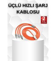 Android ve İOS Uyumlu 180 Derece Type-c Şarj Kablosu