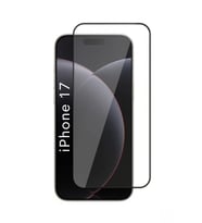 iPhone 17 Uyumlu Tam Kaplayan Premium Ekran Koruyucu Cam Anti-Static Özellikli Siyah Çerçeveli (Şeffaf)