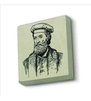 İtalyan Kaşif Marco Polo Baskılı Doğaltaş  Magnet(KRG-062)Buzdolabı Süsü