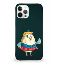 Apple iPhone 12 Pro Max Soft Premier Kapak Bayan Puff Tasarımlı Silikon Kılıf - Yeşil (Şeffaf)