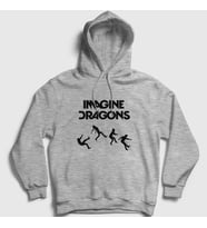 Presmono Unisex Gri World Imagine Dragons Kapüşonlu Sweatshirt 83209tt (Gri)