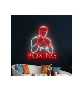 BOXING Yazılı ve Şekilli Neon Tabela