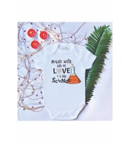 Unisex Bebek Baskılı Love %100 Pamuklu Çıtçıtlı Body Zıbın