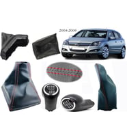 Opel Astra H Vites Körüğü + El Freni Körüğü + Vites Topuzu 6 İleri Kırmızı Dikiş