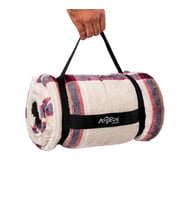 Peluş Polar Kamp Battaniyesi - Mavi Ekose