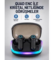 Bluetooth 5.4 Kablosuz KulaklıkQuad ENC Mikrofonlu TWS Kulaklık