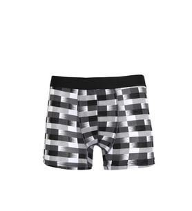pilelistore- Erkek Penye Likralı Desenli Boxer Füme