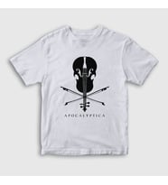 Presmono Unisex Çocuk Beyaz Cello Apocalyptica T-Shirt 10997tt
