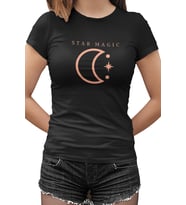 Star Magic Siyah Kadın Tshirt