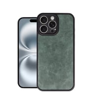 Apple İphone 16 Pro Kılıf Aras Deri Kapak - Koyu Yeşil