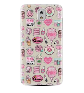 Samsung Note 3 4 5 8 9 20 Ultra 10 Lite Kılıf Desenli Silikon Donut Flamingo 1415