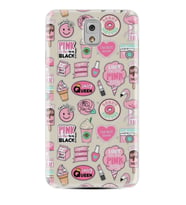 Samsung Note 3 4 5 8 9 20 Ultra 10 Lite Kılıf Desenli Silikon Donut Flamingo 1415