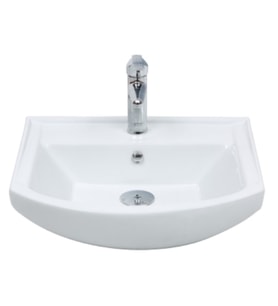 Mega Olivin 65 Cm Hilton Dolap Uyumlu Etejerli Lavabo  (Beyaz)