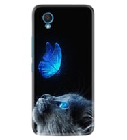 Alcatel 1 2022 Kılıf Resimli Desenli Silikon Platinium Series Butterfly Cat 1891