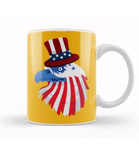 Eagle Happy İndependence Day 4th Of July Gift Kupa Bardak Porselen