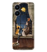 Vivo Y22S Kılıf Resimli Desenli Baskılı Silikon Dog And Girl 1358